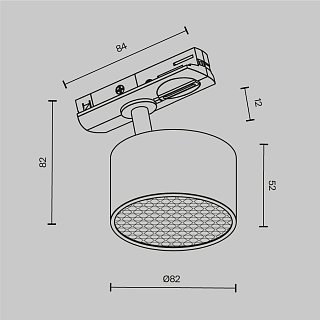 Трековый светильник Glare Unity GX53 12Вт