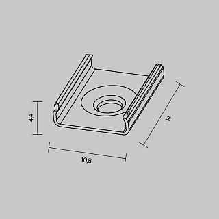 Комплект креплений (для профиля ALM-1007-S-2M) 4 шт.