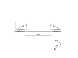 Светильник светодиодный диммируемый потолочный встраиваемый , серия WL-BQ, Белый, 9Вт, IP44, Нейтральный белый (4000К), BQ009109-WH-NW