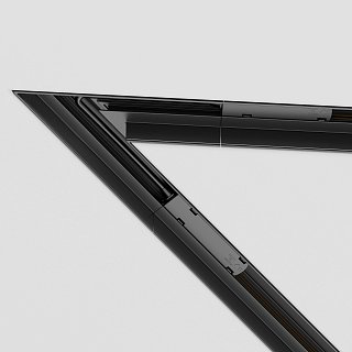 Угол-соединитель 45° Gravity встраиваемый черный