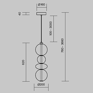 Подвесной светильник Futuro 3000К 36Вт