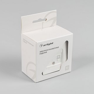 Механизм компьютерной розетки двойной SCT-MPC2-PL-WH-V (RJ-45, CAT6) (Arlight, -)