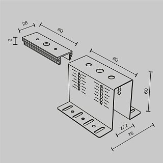 Крепеж для установки шинопровода Exility в деревянный потолок