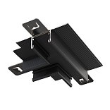 Т- образный коннектор встраиваемый под ГКЛ 12,5 мм Basity, черный