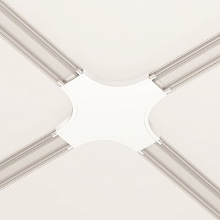 Коннектор питания X-образный Radity белый