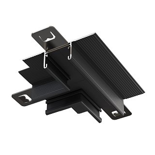 Т- образный коннектор встраиваемый под ГКЛ 12,5 мм Basity, черный