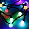 Светодиодная гирлянда ARD-BALL-PRO-D17.5-20000-BLACK-200LED RGB (230V, 14W) (Ardecoled, IP65)