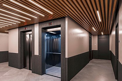 Лифтовый холл в гостинице