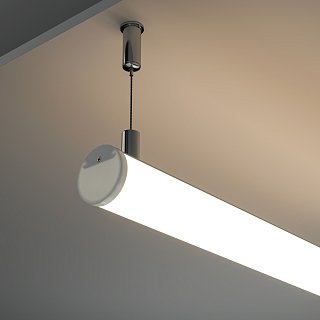 Алюминиевый профиль подвесной D30 (Серебро, 2 м), ALM-D30-S-2M