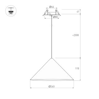 Светильник SP-MAKOTO-R240-10W Warm3000 (BK, 36 deg, 230V, TRIAC) (Arlight, IP20 Металл, 3 года)