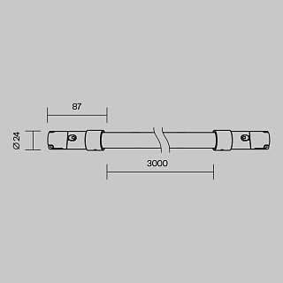 Трековый светильник Tau 3000К 48Вт 110°