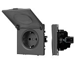 Механизм розетки влагозащищённый SCT-NOBE-MCP-SFPL-GR (230V, 16A) (Arlight, -)