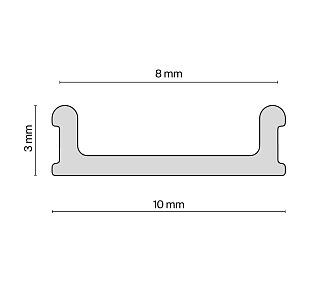 Вставка - заглушка 4м. для профиля ALM-9940-SC