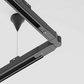 Коннектор поворотный шарнирный Trinity черный