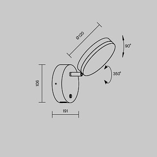 Настенный светильник (бра) Fad 3000К 6Вт