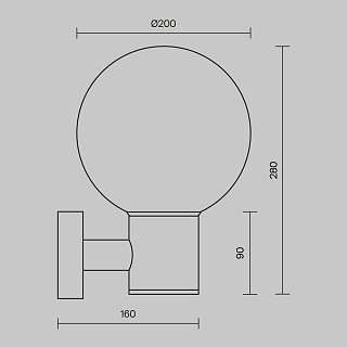 Настенный светильник (бра) Bold E27х1 60Вт IP 54