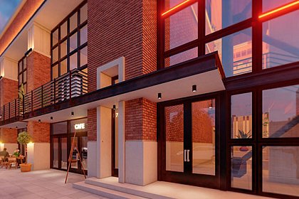 Архитектурная подсветка торгового центра