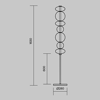 Напольный светильник (торшер) Futuro 3000К 40Вт