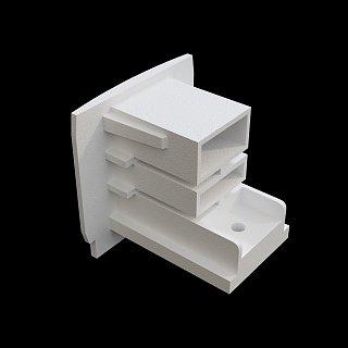 Заглушка торцевая Trinity белый, 1шт