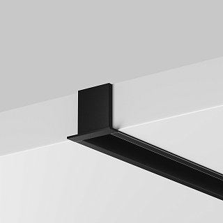 Алюминиевый профиль встраиваемый скрытого монтажа 22x22 (Черный, 2 м), ALM-2222-B-2M 632013