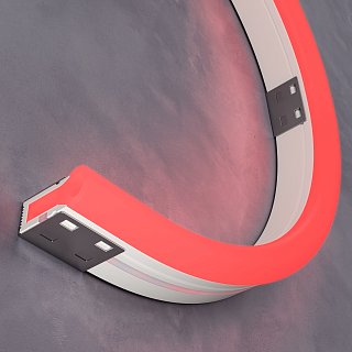 Гибкий неон 1708 24В 9,6Вт/м Red IP67 5м