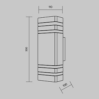 Настенный светильник (бра) Unter den Linden E27х2 60Вт IP 54