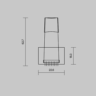 Комплект креплений (для профиля 50×35) 4 шт., ALM-5035T-MT 642036