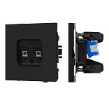 Механизм компьютерной розетки двойной SCT-TENDO-MPC2-SFPL-BK (RJ-45, CAT6) (Arlight, -)