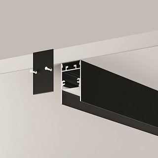 Алюминиевый профиль накладной-подвесной 25x42 (Черный, 2 м), ALM-2542-B-2M 633010