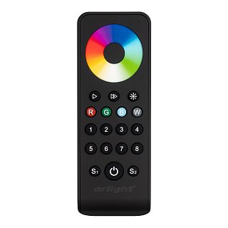 Пульт SMART-R43-RGBW Black (8 зон, 2.4G) (Arlight, IP20 Пластик, 5 лет)