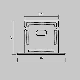 Комплект заглушек (для профиля 27×20) 2 шт., ALM-2720-EC 642070