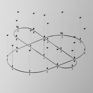 Шинопровод круглый из полукругов 1500мм Flarity черный