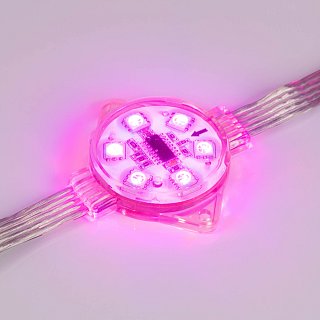 Модуль управляемый VISOR-DMX-5060-6-24V RGB 120deg (D40x12mm, 1.5W, IP68) (Arlight, Пластик, 3 года)