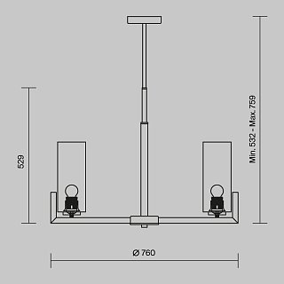 Люстра Fortano E27х8
