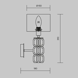 Настенный светильник (бра) Talento E14х1 40Вт