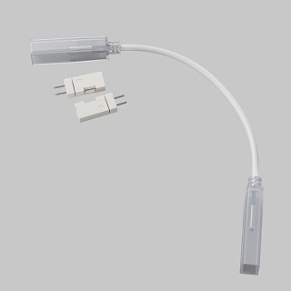 Двусторонний коннектор с проводом для  светодиодной ленты 220В 201206