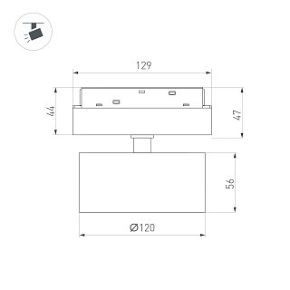 Светильник MAG-ORIENT-RONDO-R120-15W Day4000-MIX (BK, 110 deg, 48V, DALI) (Arlight, IP20 Металл, 5 лет)