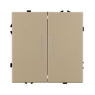 Механизм выключателя двухклавишный проходной LED SWT-NOBE-MKP2-SFPL-L-GD (230V, 10A) (Arlight, -)