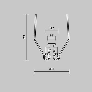 Комплект креплений (для профиля ALM-6332-S-2M) 4 шт.