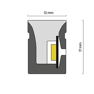 Гибкий неон 17x12 24В 17,8Вт/м RGB SPI  IP67 5м