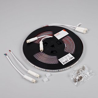 Светодиодная лента герметичная SPI-PS-A120-12mm 24V Day4000-PX6-BPT (11 W/m, IP67, 2835, 5m) (Arlight, бегущий огонь)
