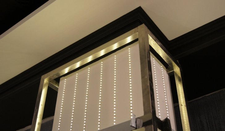 Расположение светодиодной ленты Arlight для подсветки колонн