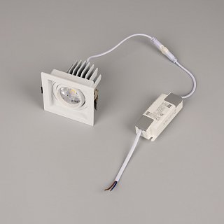 Светильник MS-VORTEX-BUILT-S90x90-12W Warm3000 (WH-WH, 20 deg, 230V) (Arlight, IP20 Металл, 5 лет)