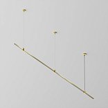 Готовая конструкция прямая на тросовых подвесах Hang без светильников и блока питания, латунь