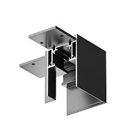 Угловой коннектор Gravity накладной черный