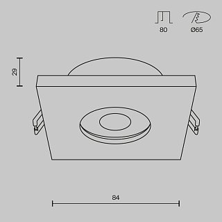 Встраиваемый светильник Stark GU10 1x10Вт IP 65
