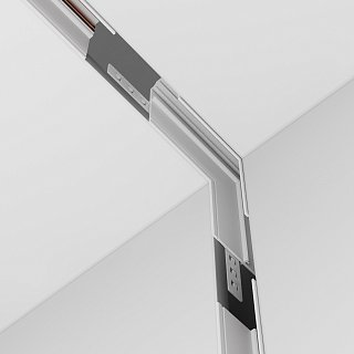 Коннектор угловой внутренний Exility встраиваемый под ГКЛ 9,5мм, белый