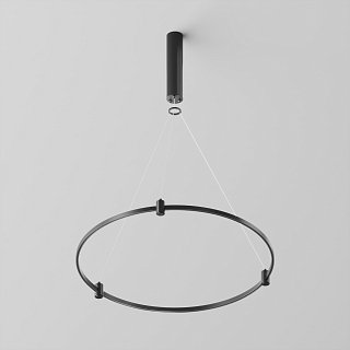 Готовая конструкция круглая D650мм c основанием под блок питания без светильников и блока питания, черный