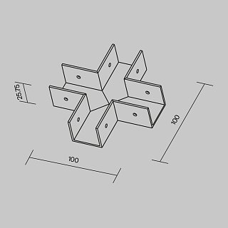 Коннектор X-образный для профиля Elasity IP