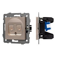 Механизм компьютерной розетки двойной SCT-MPC2-PL-GD-V (RJ-45, CAT6) (Arlight, -)
